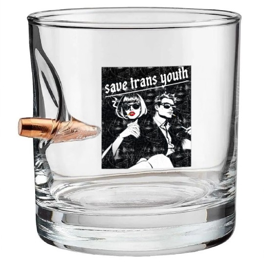 Save trans youth classic vintage Bullet Whiskey Glasses