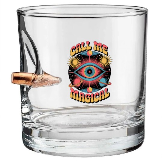 Esoteric Psychedelic. Call Me Magical Third Eye Bullet Whiskey Glasses