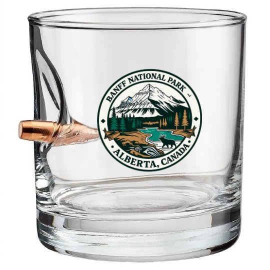 Banff National Park Alberta Canada Bullet Whiskey Glasses