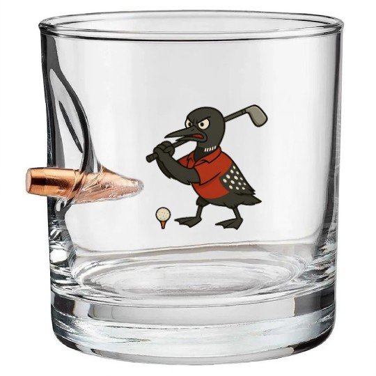 Angry Golf Loon Bullet Whiskey Glasses