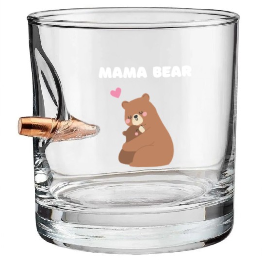 Mama Bear Mother's Day Bullet Whiskey Glasses