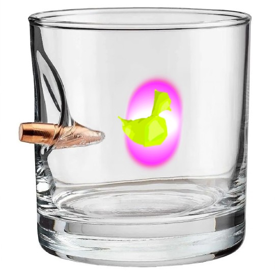 Duck Bullet Whiskey Glasses, Neon, Fun Bullet Whiskey Glasses, Abstract Duckli