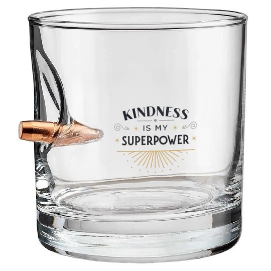 Superpower Kindness Bullet Whiskey Glasses