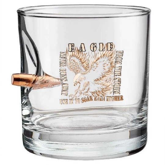 The eagle in the storm Bullet Whiskey Glasses