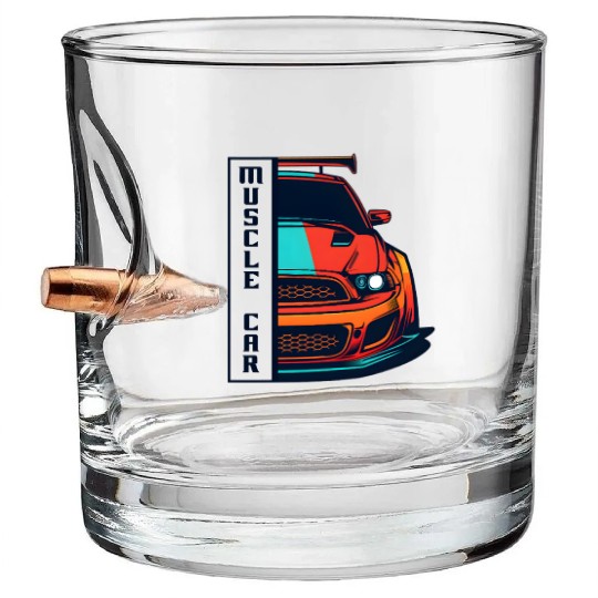 Muscle Car US Bullet Whiskey Glasses Modern Muscle Car Man Children