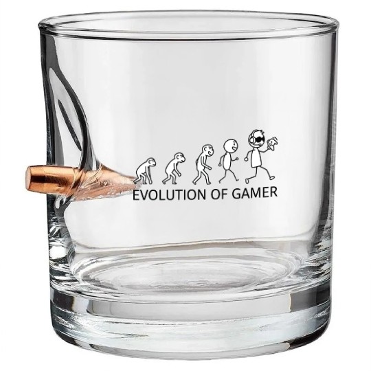 Evolution of gamer Bullet Whiskey Glasses