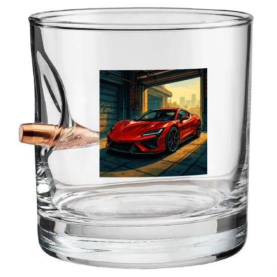 Street Legend - GTA Style Supercar Art Bullet Whiskey Glasses
