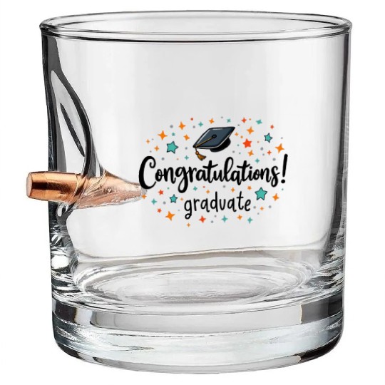Congratulations Graduate! | Fun and Colorful Gradu Bullet Whiskey Glasses