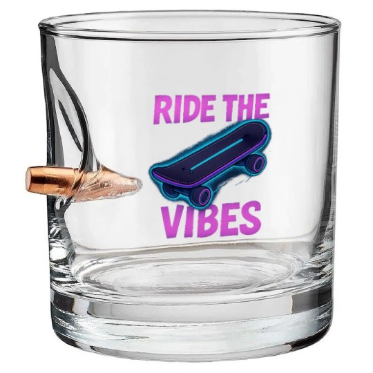 Neon Skate Vibes – Youth Streetwear Bullet Whiskey Glasses