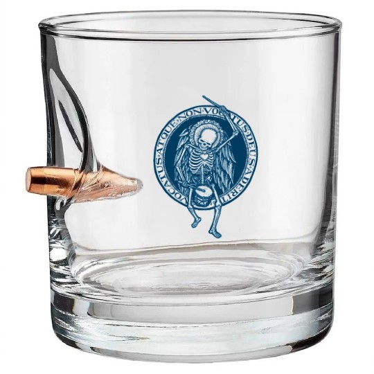 Memento Mori Drummer - Blue Bullet Whiskey Glasses