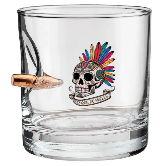 Day of the Dead Bullet Whiskey Glasses