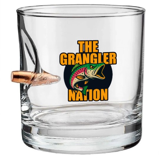 Grangler Nation (Rainbow Trout) Bullet Whiskey Glasses