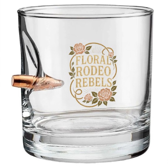 Soft Cowgirl Floral Rodeo Western Aesthetic Horse Bullet Whiskey Glasses