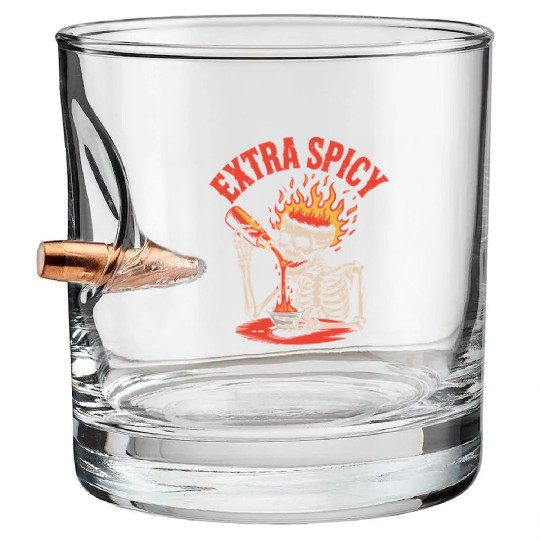 Red Pepper Chili Spicy Food Lover Bullet Whiskey Glasses