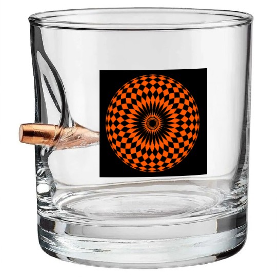 Orange Orbit Bullet Whiskey Glasses