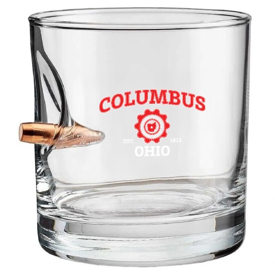 Columbus Ohio Pride - Hometown Ohio Bullet Whiskey Glasses