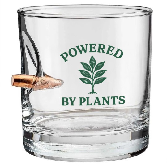 Nature lover powered by plants Bullet Whiskey Glasses