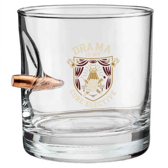 Theater Kid Drama Club Musical Theater Nerd Stage Bullet Whiskey Glasses