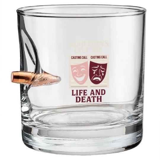 Theater Kid Drama Club Musical Theater Nerd Stage Bullet Whiskey Glasses