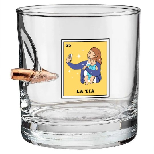Mexican Lottery La Tia Mexican Bingo Bullet Whiskey Glasses