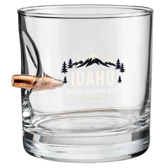 Idaho Nature In Every Step (2) Bullet Whiskey Glasses