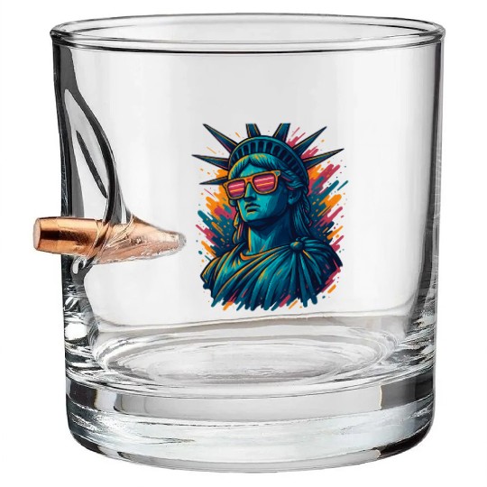 Urban Streetwear Statue of Liberty Bullet Whiskey Glasses Design
