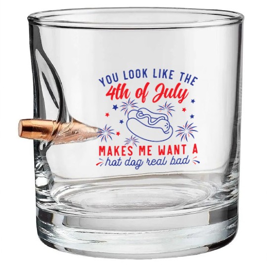 You Look Like The 4th of July Bullet Whiskey Glasses