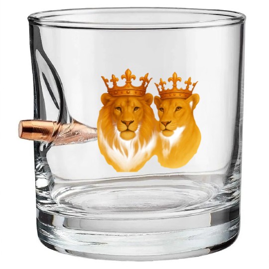 Royal Bond: The King & Queen of the Wild Bullet Whiskey Glasses