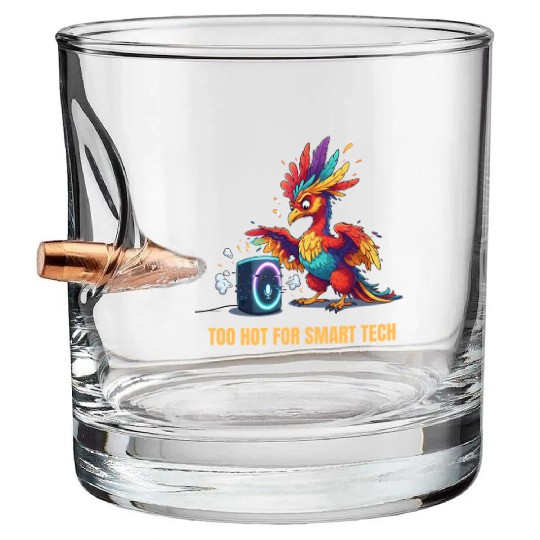 Burnt Out Commands Bullet Whiskey Glasses