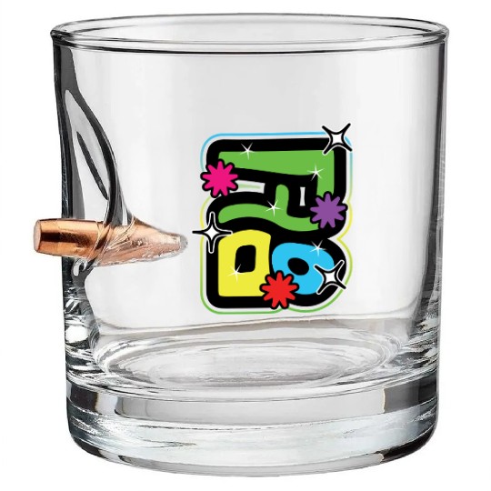 “Thank You” in Korean Hangul – Colorful & Playful Bullet Whiskey Glasses