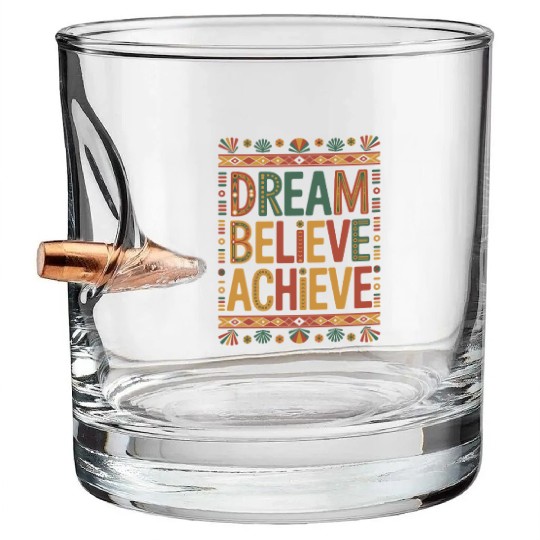 Dream Believe Archive, Juneteenth Celebration Bullet Whiskey Glasses