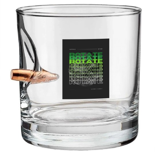 ROTATE Stacked Text | Lunar Aesthetic Bullet Whiskey Glasses & Bullet Whiskey Glasses