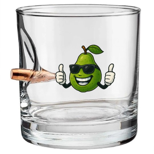 Cute cartoon pear guava fruit summer joy Bullet Whiskey Glasses