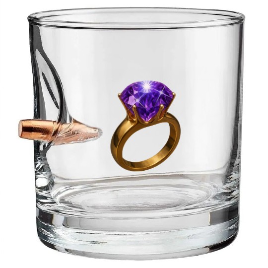 Royal Amethyst: The Elegance of Purple Gemstone Bullet Whiskey Glasses