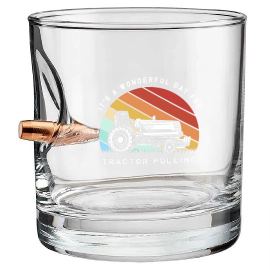 Tractor Pulling Driver Tractors Bullet Whiskey Glasses