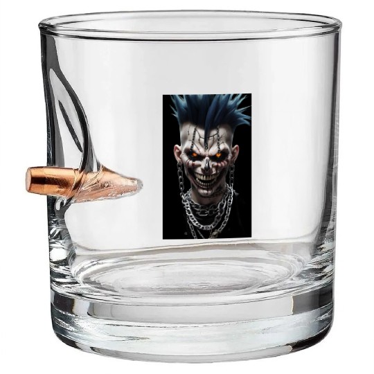 Horror Head Bullet Whiskey Glasses