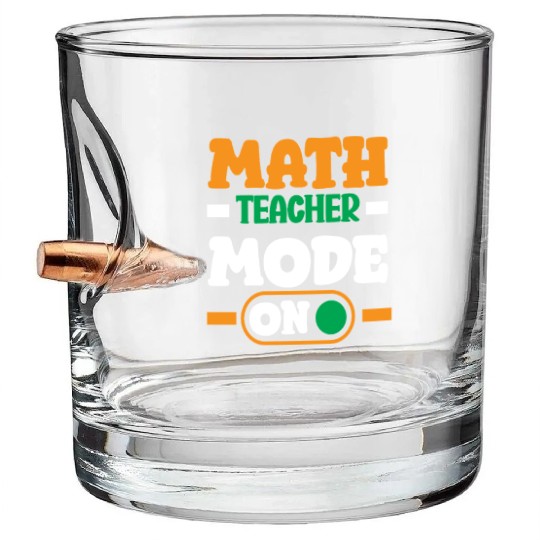 Math Teacher Mode On Enthusiast Design Bullet Whiskey Glasses