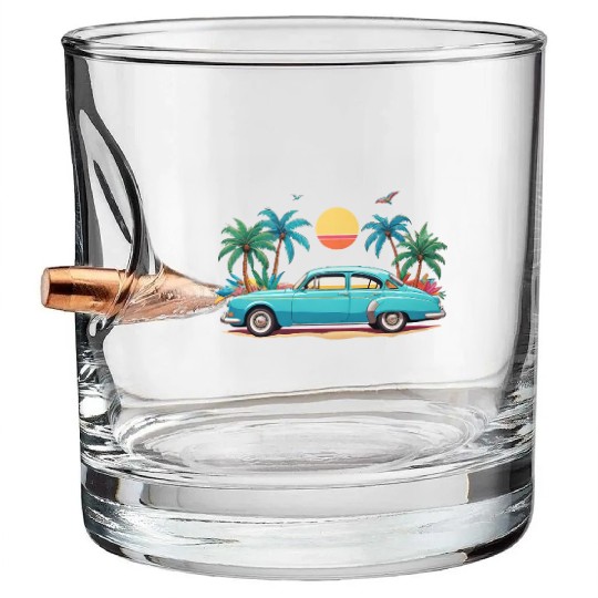 summer vibes Bullet Whiskey Glasses