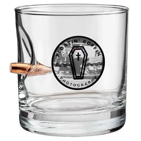 BlacknWhite Coffin Homeless Street Famiy Give Back Bullet Whiskey Glasses