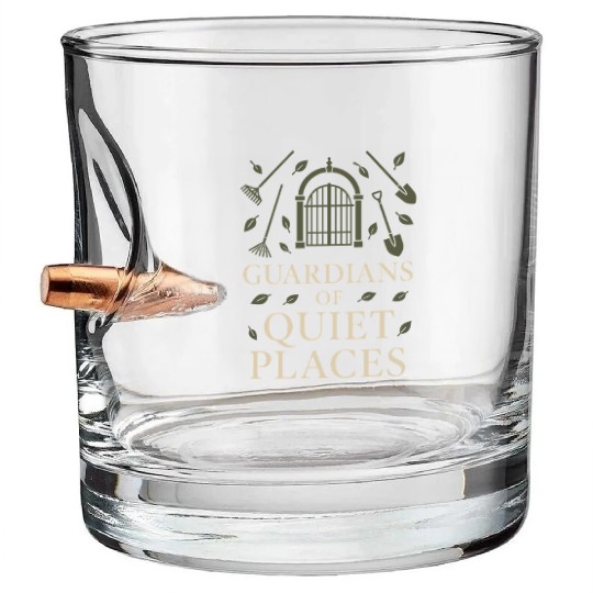 Cemetery Worker Groundskeeper Graveyard Memorial Bullet Whiskey Glasses