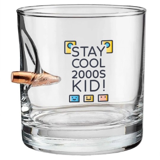 Stay Cool 2000s Kid – Y2K Retro Bullet Whiskey Glasses