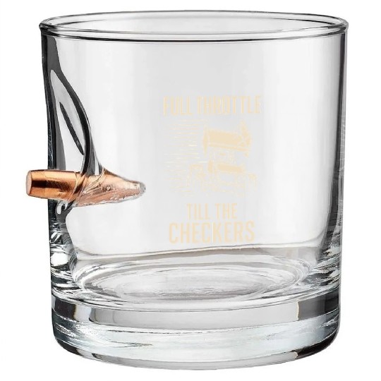 Sprint Car Racing Dirt Track Speed Oval Race Bullet Whiskey Glasses