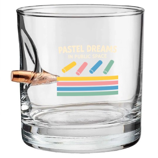 Chalk Artist Street Mural Sidewalk Art Festival Bullet Whiskey Glasses