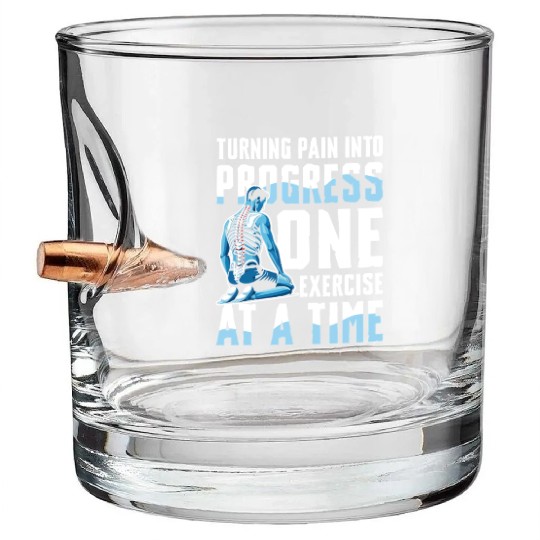 Turning Pain Into Progress One Exercise At A Time Bullet Whiskey Glasses