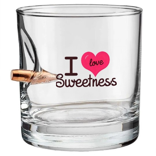 I Love Sweetness Bullet Whiskey Glasses, Cute Valentine’s Gift
