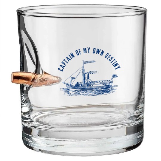 Captain of My Own Destiny Bullet Whiskey Glasses