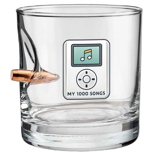My 1000 Songs MP3 Player Retro 2000s Y2K Bullet Whiskey Glasses