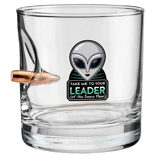 Take Me To Your Leader Alien Rave Retro 2000s Y2K Bullet Whiskey Glasses