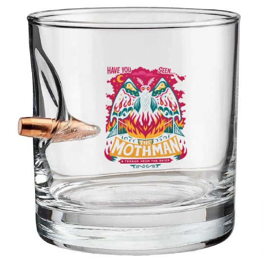 Mothman Black Bridge Have You Seen The Bullet Whiskey Glasses