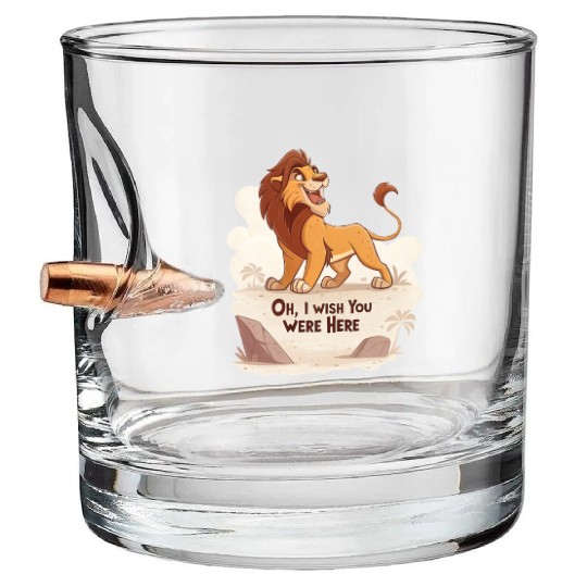 Lonely Lion Longing Bullet Whiskey Glasses